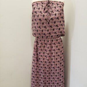 Da Nang XS Purple Boho 100% Silk Dress